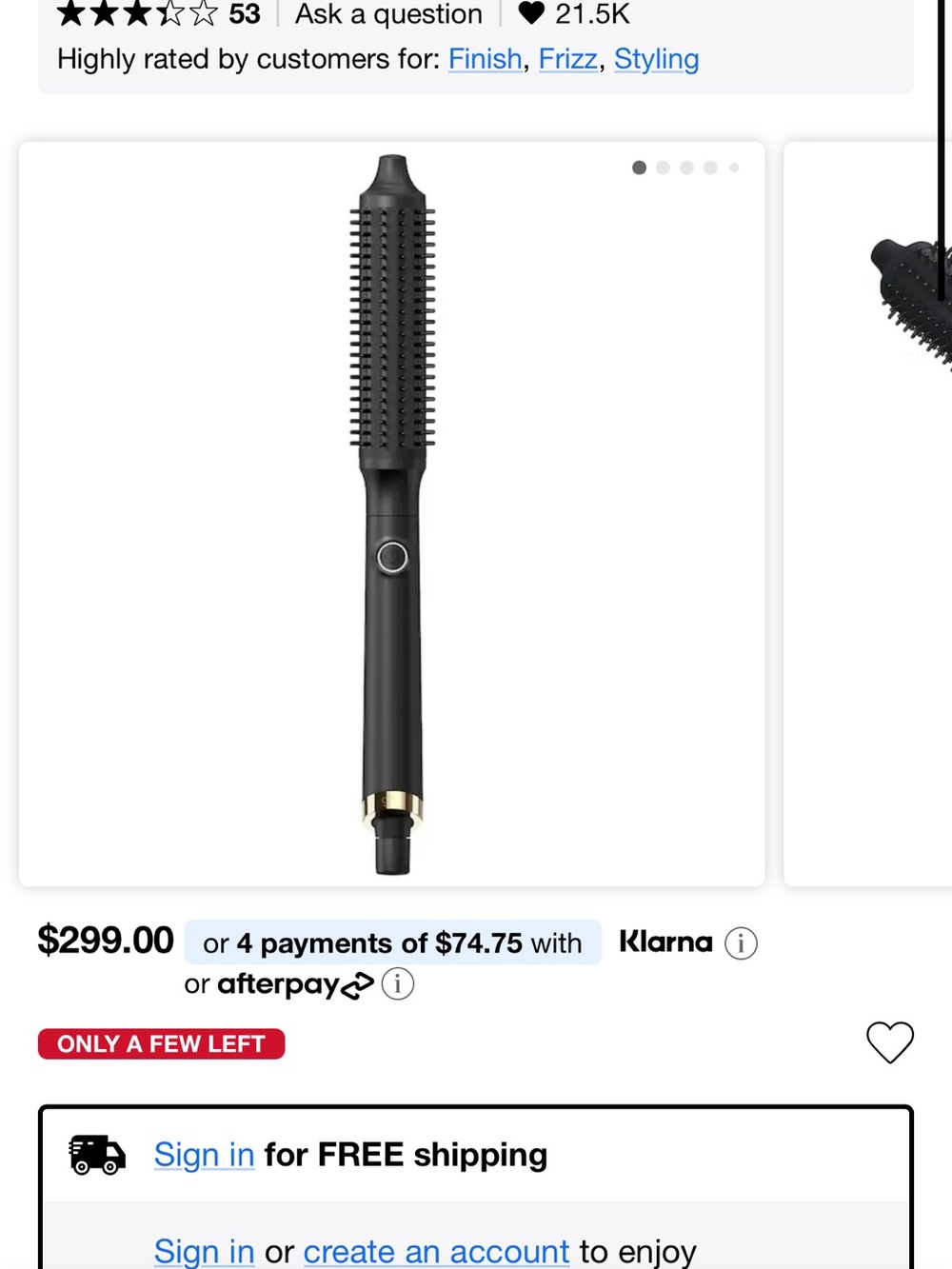 GHD RISE VOLUMIZING HOT BRUSH-2x more volume from root to tip -